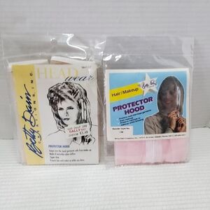 2 Betty Dain Hair Makeup Protector Hoods New Pink 138 Beige 138 EX Zipper Front